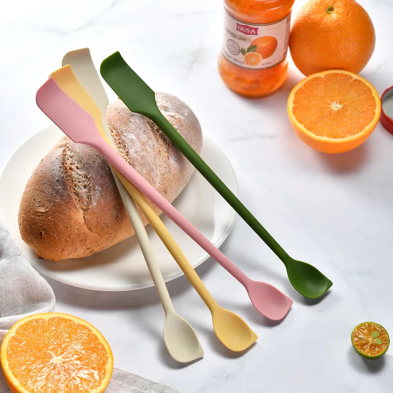 Silicone Spatula Set Double-Headed Makeup & Kitchen Scraper, Small Tip, Multiple Colors
