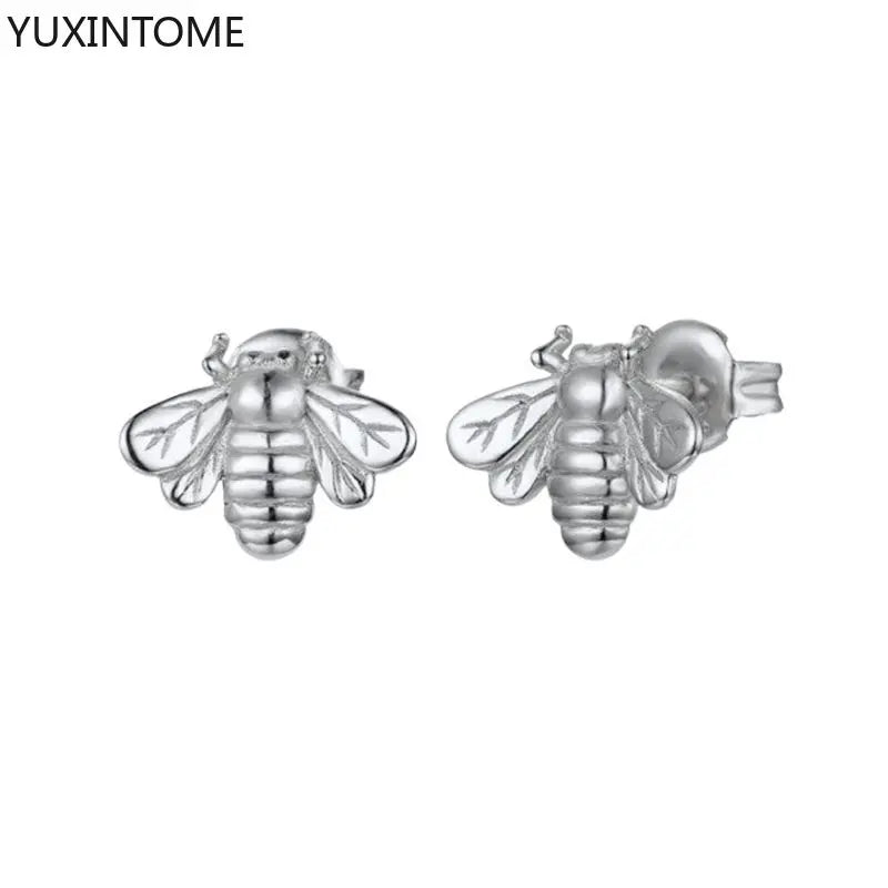 925 Sterling Silver Small Stud Earrings for Women Heart Star Moon Geometry Jewelry