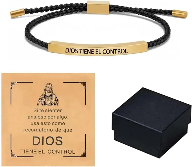 Christian Faith Stainless Steel Bracelet God Is in Control Gift Jewelry