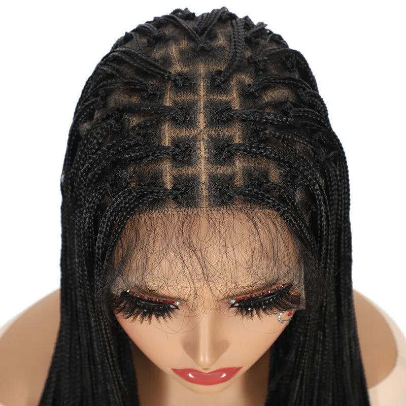 Full Lace Wigs for Black Women Knotless Braided Hair with Baby Hair - Multiple Colors & Lengths