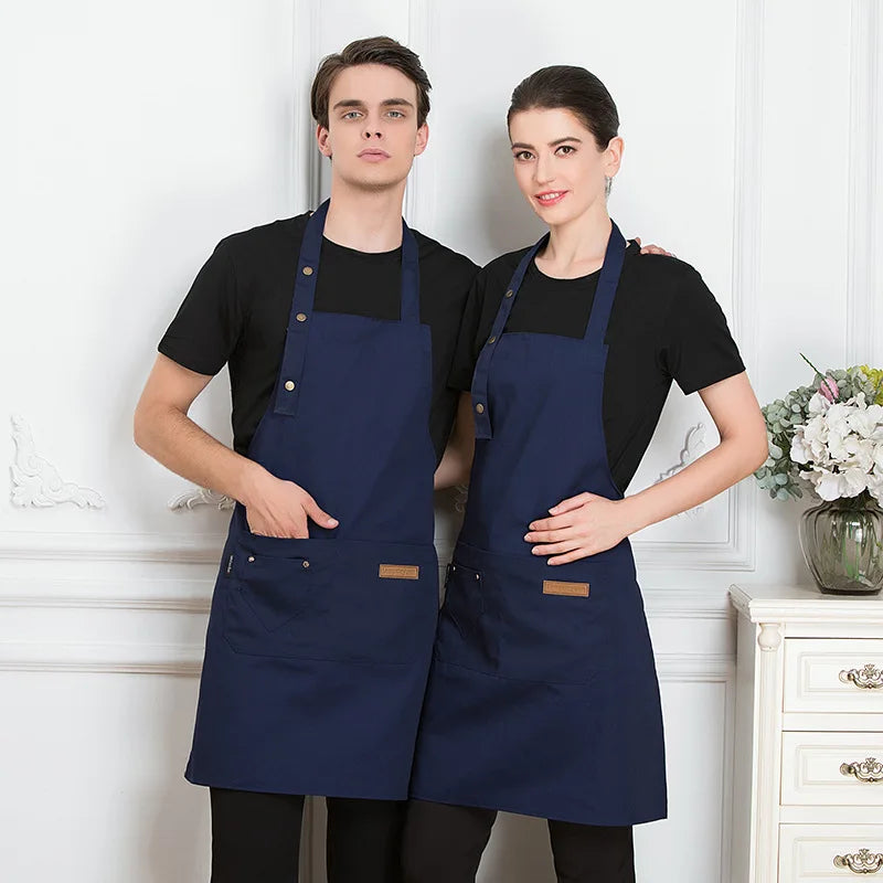 Lightweight Kitchen Apron for Women Men Chef Grill Restaurant Bar Uniform