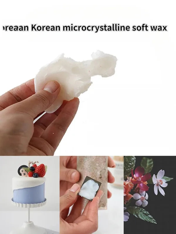500g Microcrystalline Soft Wax for Handmade Flower Arrangements & Candle Molding