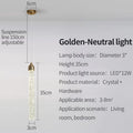 Crystal Pendant Light with Gold Fixtures Modern Living Room Bedroom Dining Room Lighting