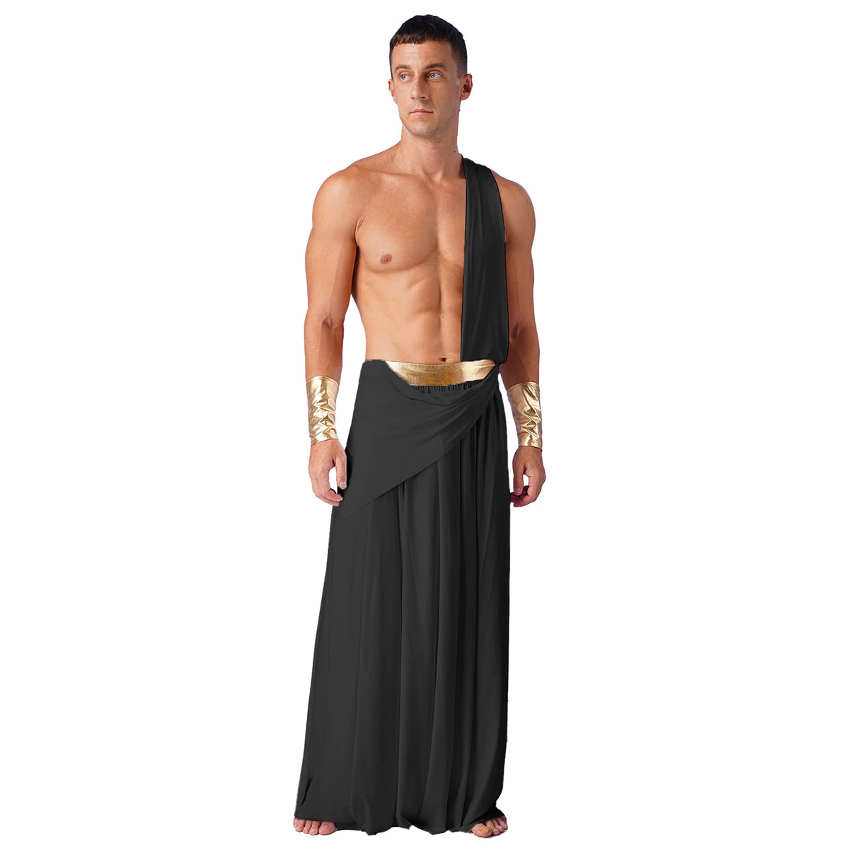 Mens Greek Roman Toga Costume Gladiator Warrior Dress Halloween Cosplay