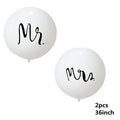 2-Pack 36 Inch Latex Balloons for Wedding Party Bridal Shower Decorations