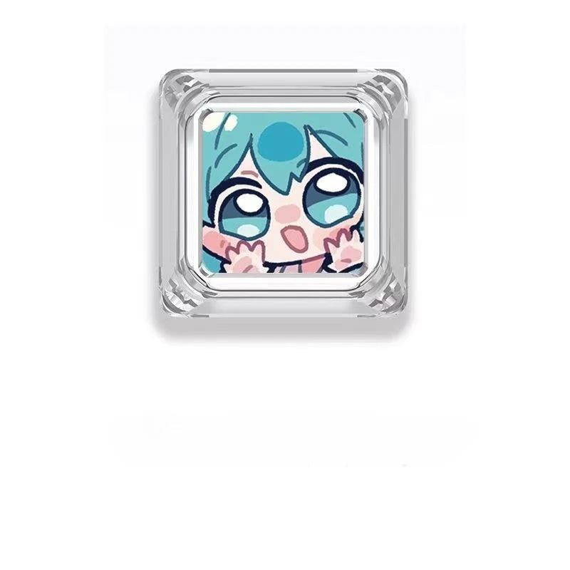 Anime Hatsune Miku Keycap Set for Mechanical Keyboard Transparent Custom Keycaps