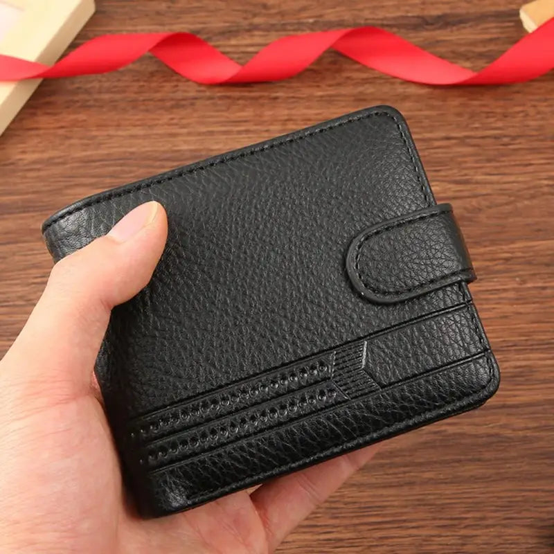 Men's Slim Leather Zipper Wallet with Coin Pocket - Multiple Colors