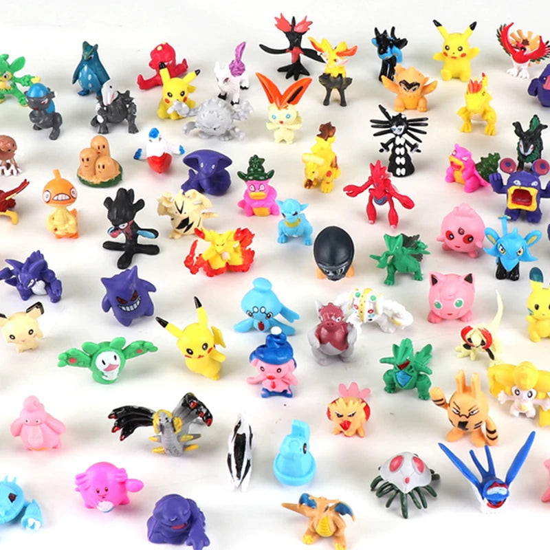 144-Piece Pokémon Pikachu Action Figure Toy Set - Mini Anime Collectibles