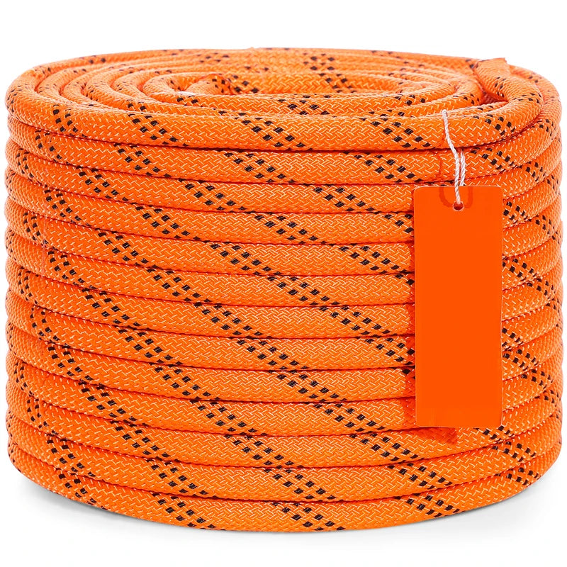 120ft Multi-Use Polyester Climbing Rope - Heavy Duty 3/8in 48-Strand Double Braided Cord