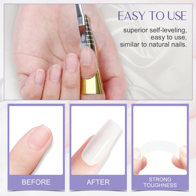 Builder Nail Gel Set 100g Multifunctional Nail Extension Polish for Salon & DIY