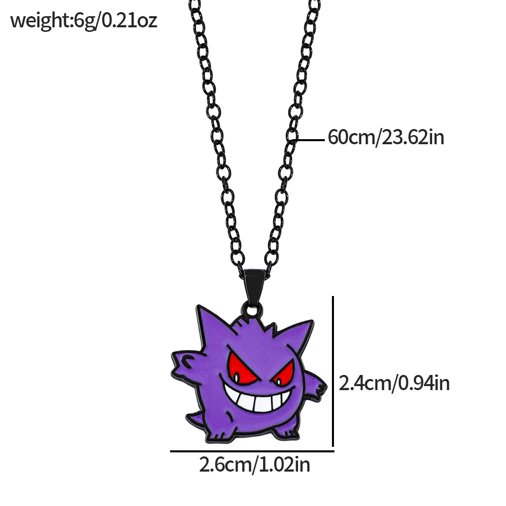 Gengar Cosplay Pendant Necklace - Anime Charm Jewelry for Women Men Kids