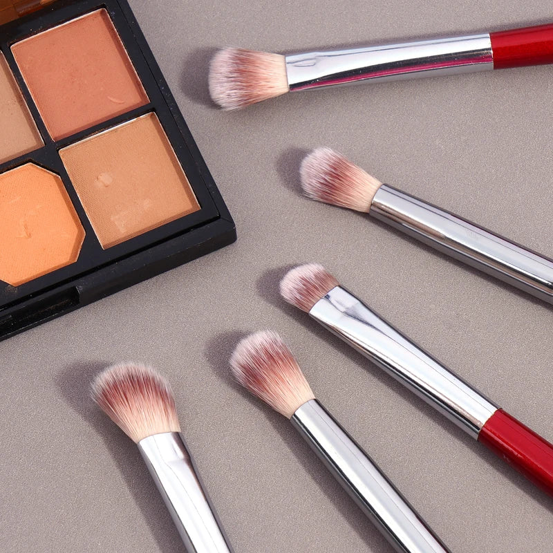 5PCS Eye Shadow Makeup Brush Set - Concealer, Shader, Portable Beauty Tools