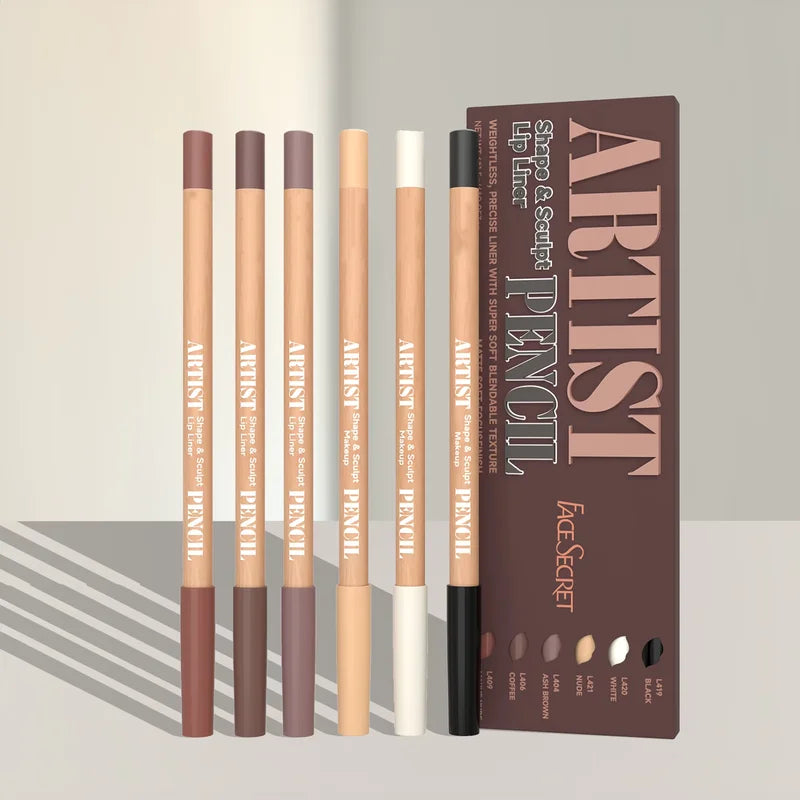 Lip Liner Pencil Set - Precise, Soft Blendable Matte Shades for Lip Makeup
