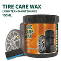 Car Tire Shine Wax with Sponge - Black Brightening & Protective Wheel Cleaner