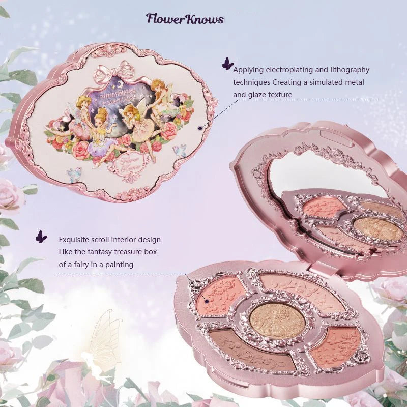 Multicolor Glitter Eye Shadow Palette with Natural Shimmer Finishes