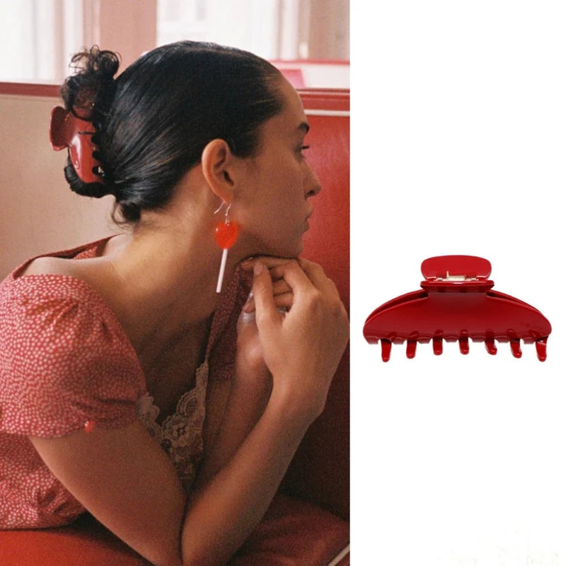 Large Solid Color Hair Claw Clip for Women - Summer Hair Accessories