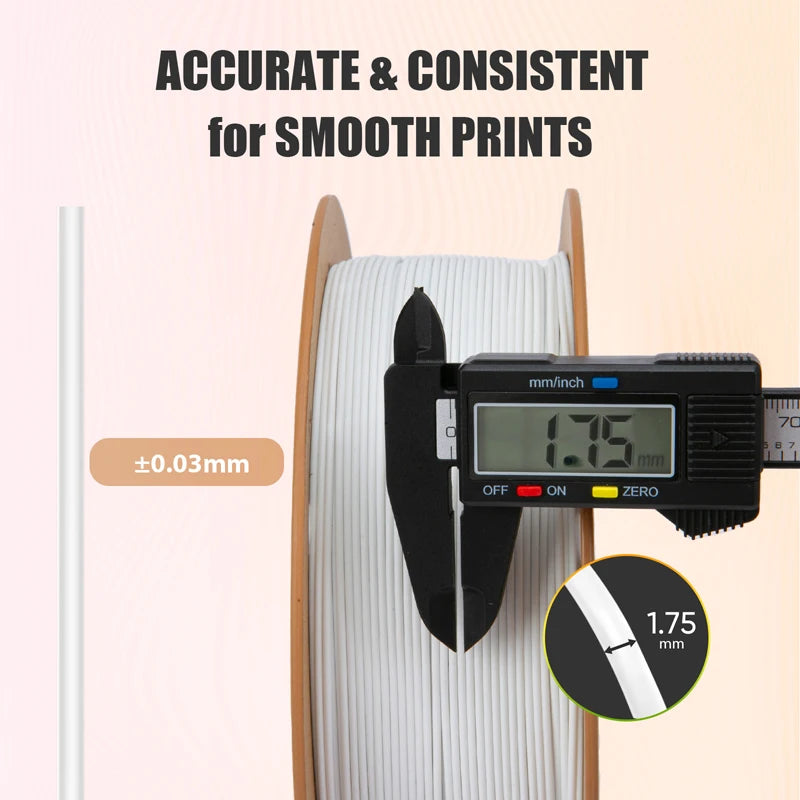 PETG 3D Printer Filament Matte Finish - 1kg Spool, Strong Layer Adhesion