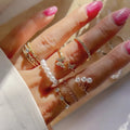 Bohemian Pearl Ring Set for Women - Vintage Gothic Rhinestone Jewelry Gift