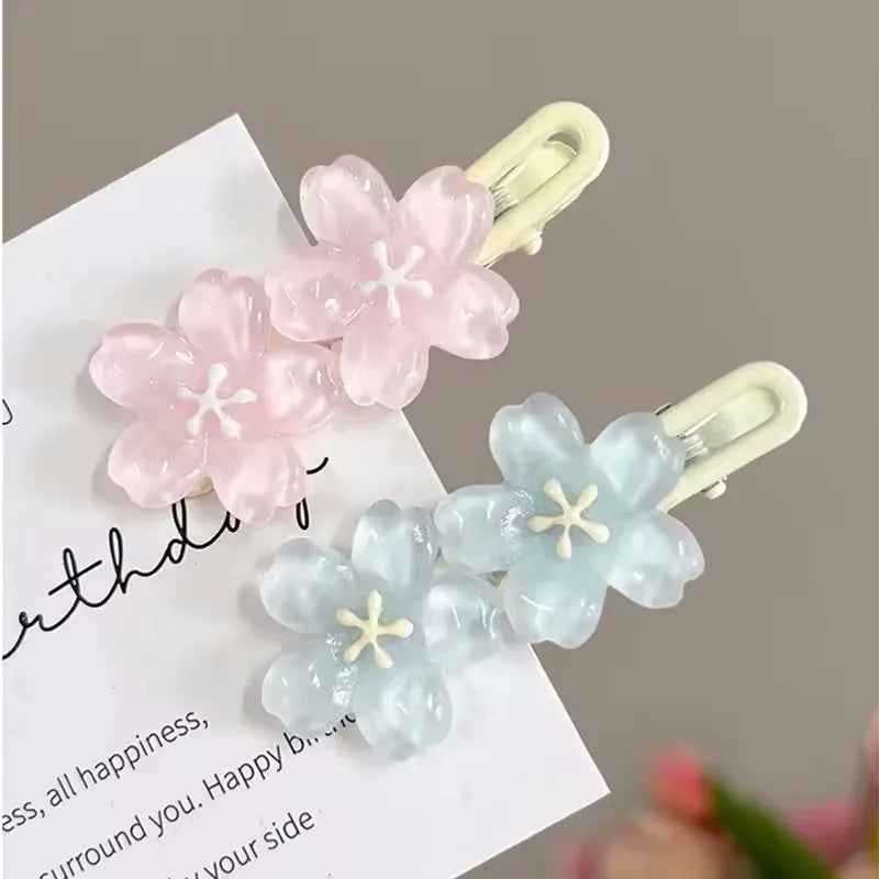 Cute Pink Flower Hairpins Set for Girls - Cardcaptor Sakura Style Clip