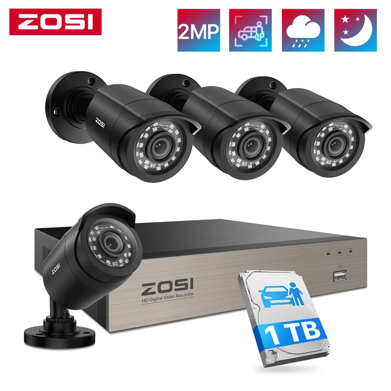 8-Channel 3K Lite Security Camera System with AI Human Vehicle Detection CCTV DVR