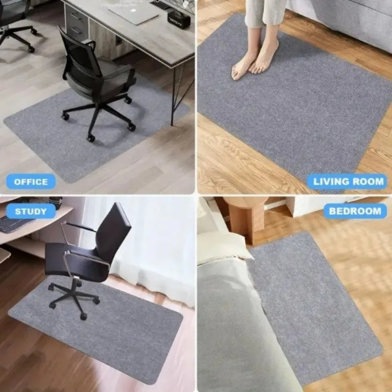 Non-Adhesive Office Chair Mat with Anti-Slip Grip for Floor Protection 90x120cm