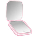 Mini Travel Folding LED Makeup Mirror with Lights & 2X Magnification