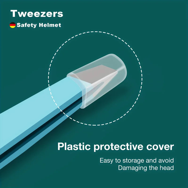 Stainless Steel Eyebrow Tweezers Slant & Precision Tips for Hair Removal