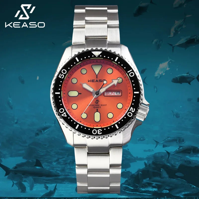 Men's Dive Watch C3 Luminous 316L Steel Waterproof Sapphire MIYOTA Quartz