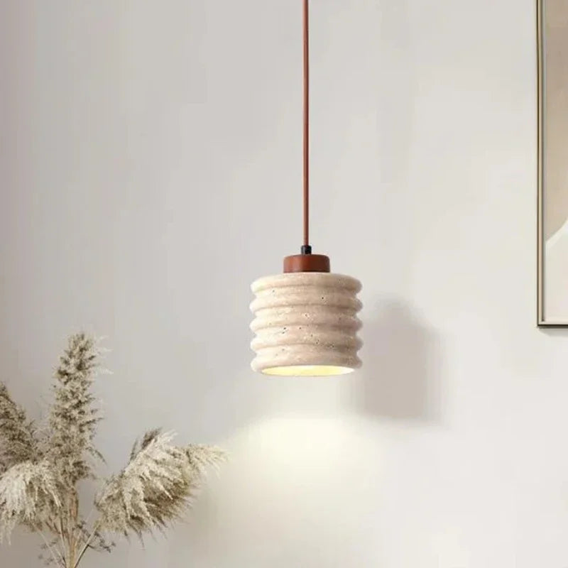 Modern LED Pendant Lights for Living Room & Bedroom - Vintage Travertine Chandelier