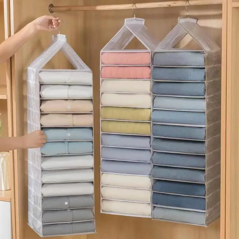 Hanging Wardrobe Storage Bag for Clothes Shoes Socks T-Shirts Underwear Organizer