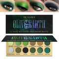 Vegan Multichrome Eyeshadow Palette - 12 Green & Shimmer Shades for Creative Looks