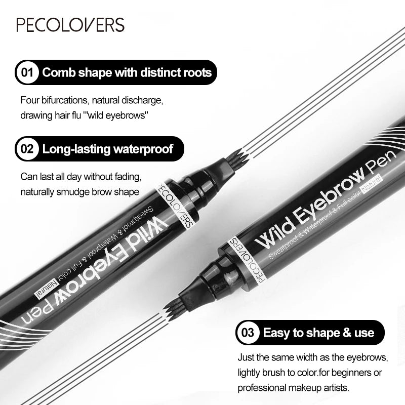 Waterproof Eyebrow Pencil Set for Women - Long Lasting Liquid Brow Pen with Tint & Tattoo Effect