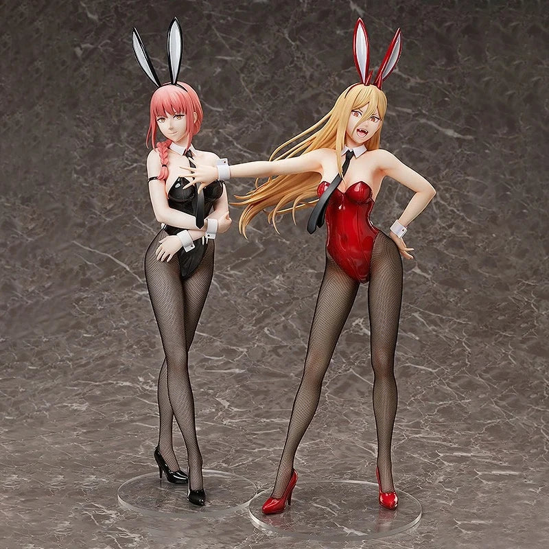 Chainsaw Man Power Bunny Girl Anime Figure Makima Aki Kobeni Reze Doll Model