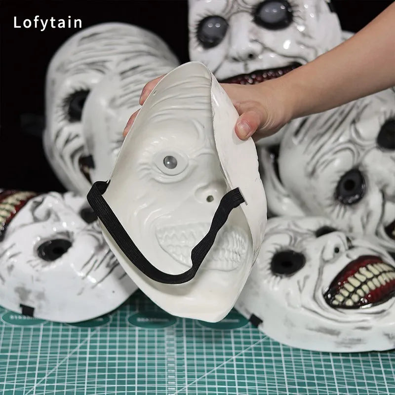 Creepy Demon Mask Halloween Cosplay Skull Face Prop for Parties