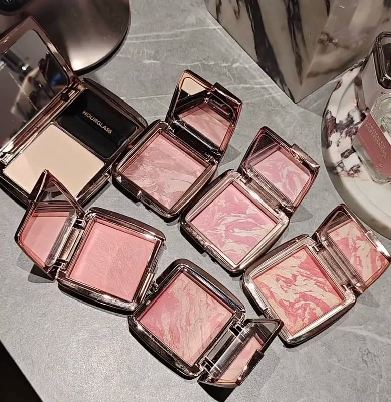 Natural Matte Blush - Hydrating Mineral Powder for Rosy Complexion, Multiple Colors