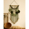 Leaf-Shaped Wall Hanging Decor Bohemian Tassel Tapestry Rustic Wall Art