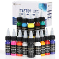 14-Color Tattoo Ink Set - Professional Body Art Pigments for Permanent Makeup