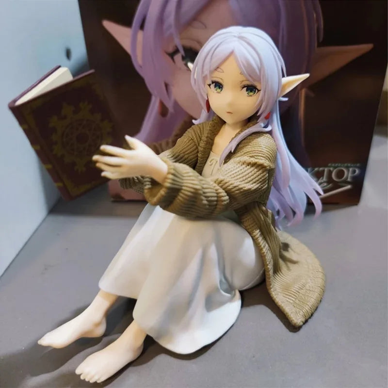 Anime Figure Desktop Toy - Frieren Beyond Journey's End Action Figurine, 12cm ABS PVC Model, No Night Suit, Multiple Colors