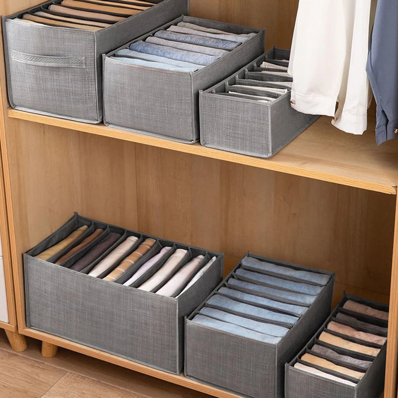Clothing & Shoe Storage Organizer Box for Wardrobe Drawers, Jeans, Socks, T-Shirts