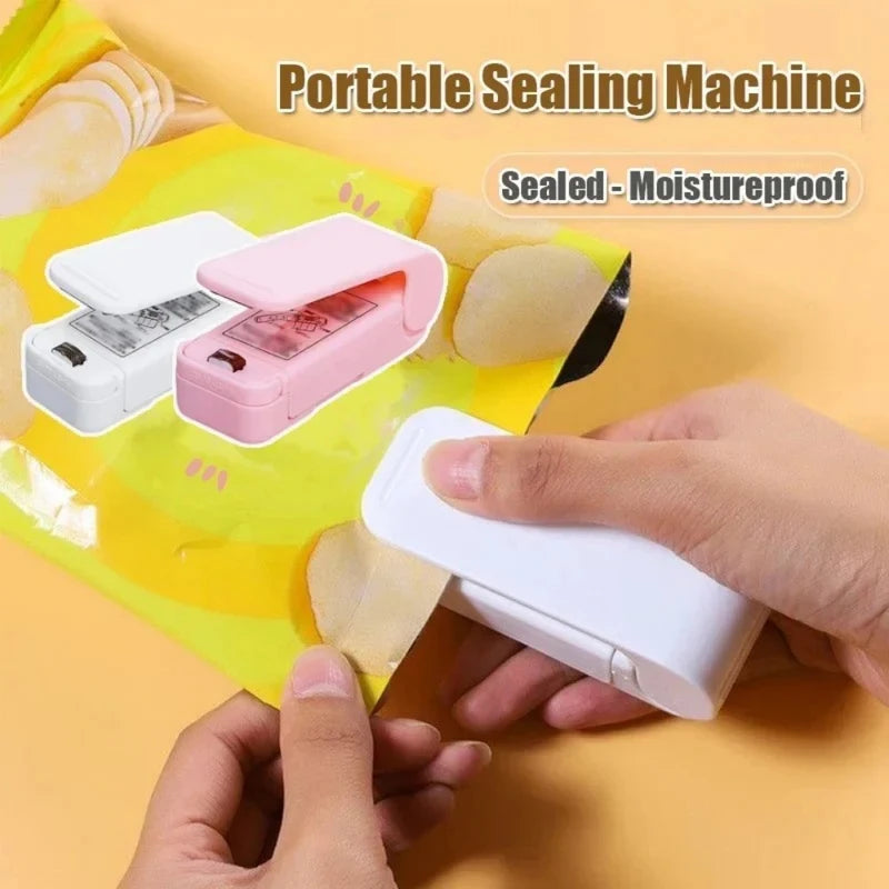Handheld Food Sealer Clips for Snacks & Food Storage - Reusable Plastic Bag Closure