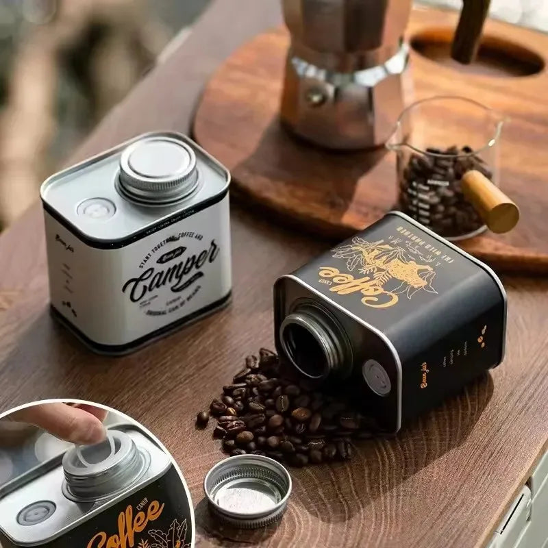 Sealed Coffee Bean Storage Jar - Moisture-Proof Kitchen Container