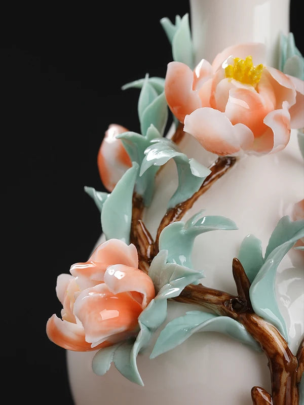 Handmade Ceramic Vase for Home Decor Tabletop Flower Arrangements Small Porcelain Vase