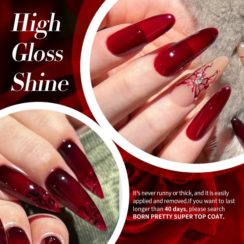 Jelly Nude Gel Nail Polish Set - 50 Semi-Transparent Colors for UV & LED Nails