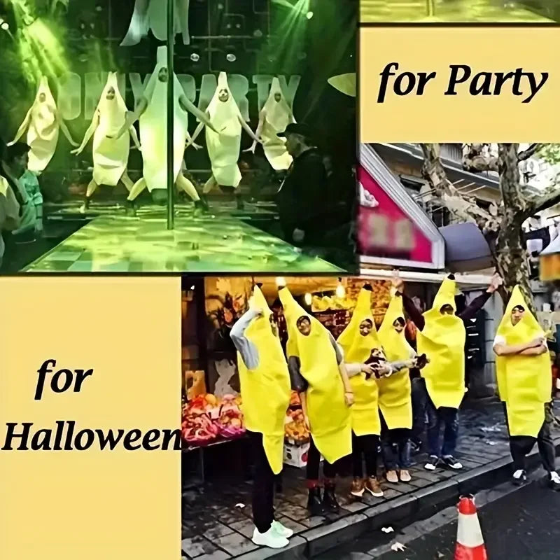 Kids Halloween Banana Costume Fruit Outfit for Role Play & Performance