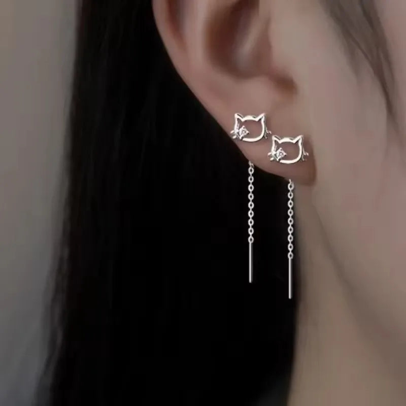 Sterling Silver Geometric Stud Earrings for Women - Versatile Jewelry Gift