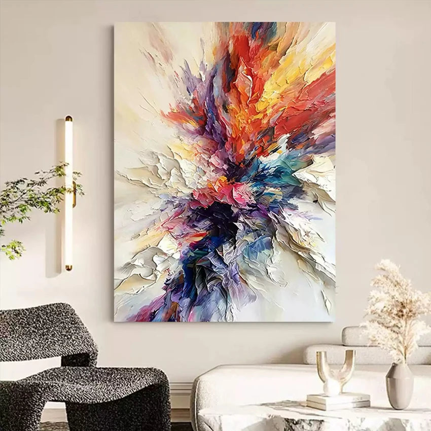 Abstract Woman Oil Painting Wall Art No Frame Thick Acrylic Texture Canvas
