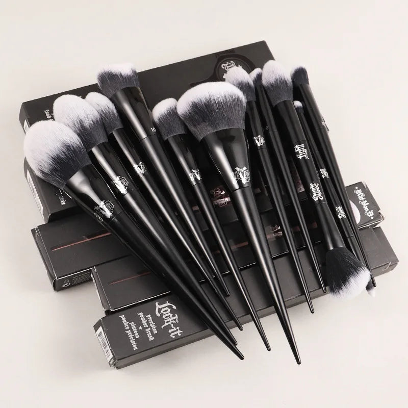Professional Makeup Brush Set for Face and Eyes - Blush, Foundation, Concealer & Blending Tools