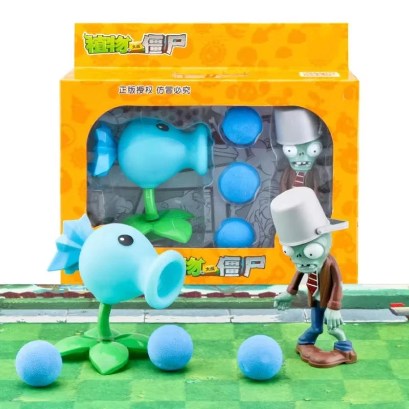 Plants Vs Zombies Action Figures Toy Set Collectible Kids Gift - Wild West Gargantuar & Shark