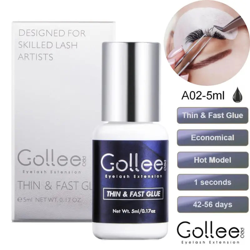 Fast Drying Eyelash Extension Glue 0.5-3 Sec Waterproof Lash Adhesive