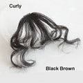 Fake Curly Air Bangs Clip-In Hair Extension Fringe for Women - Synthetic Hairpiece